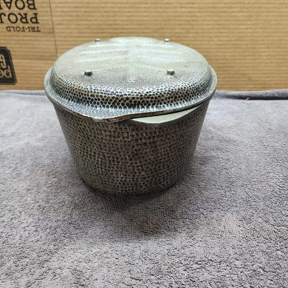 Vintage hammered roaster HomeWare HAB Co. Ohio pot with lid and insert U
